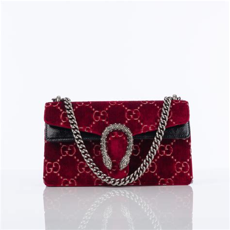 gucci red velvet dionysus|gucci dionysus chain bags.